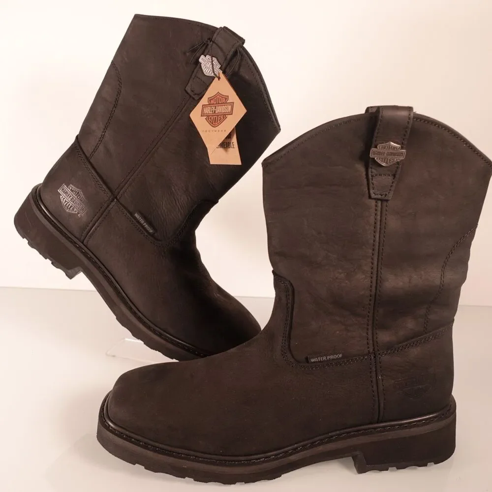 Harley Davidson Men's Composite Toe Waterproof Motorcycle Boots Black Size 11